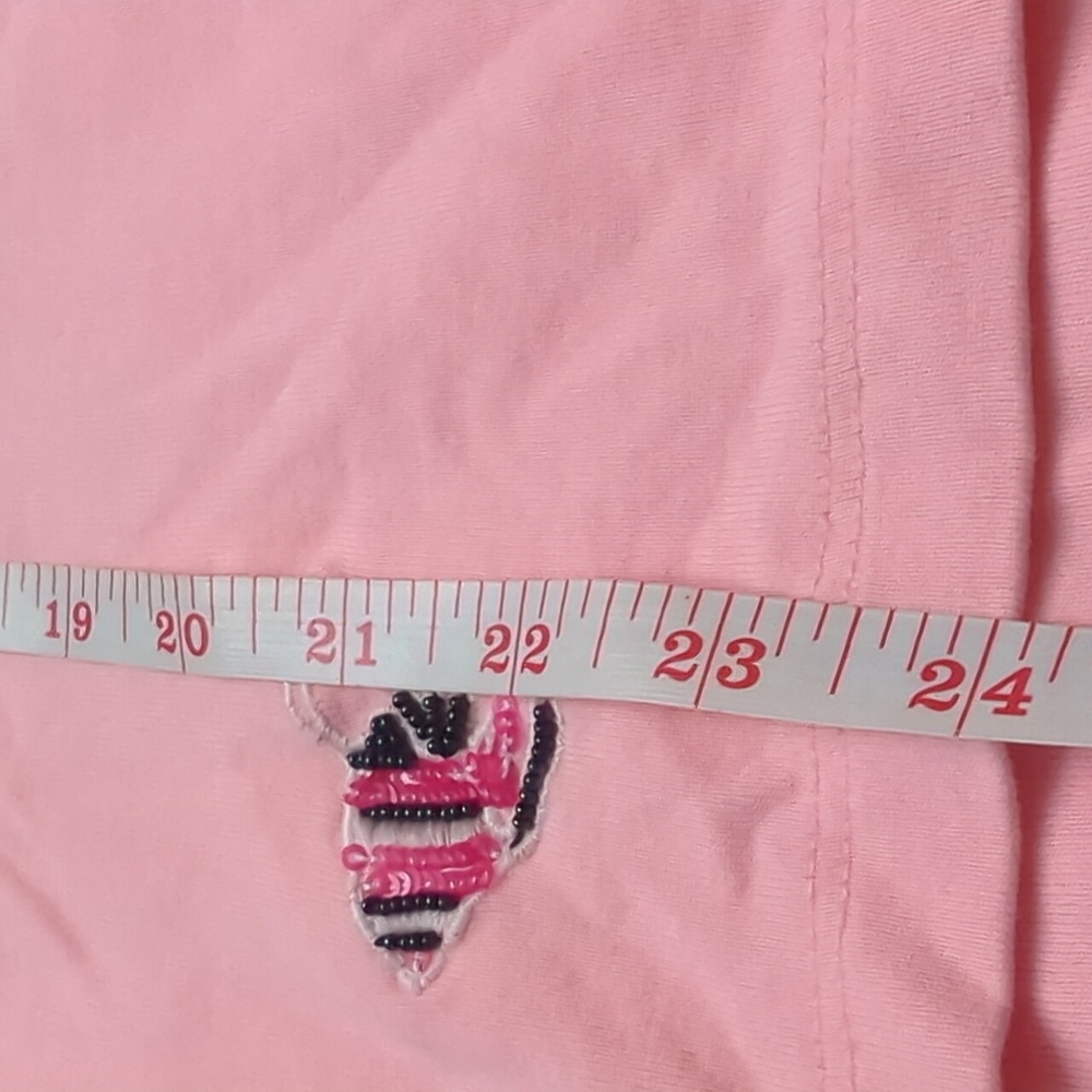 The Talbot's Tee pink with beaded fish embellishments size Lp - Picture 5 of 7